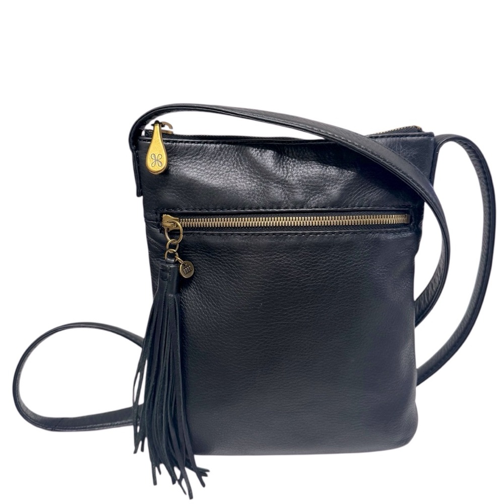 HOBO Black Crossbody Bag with Gold Accents
